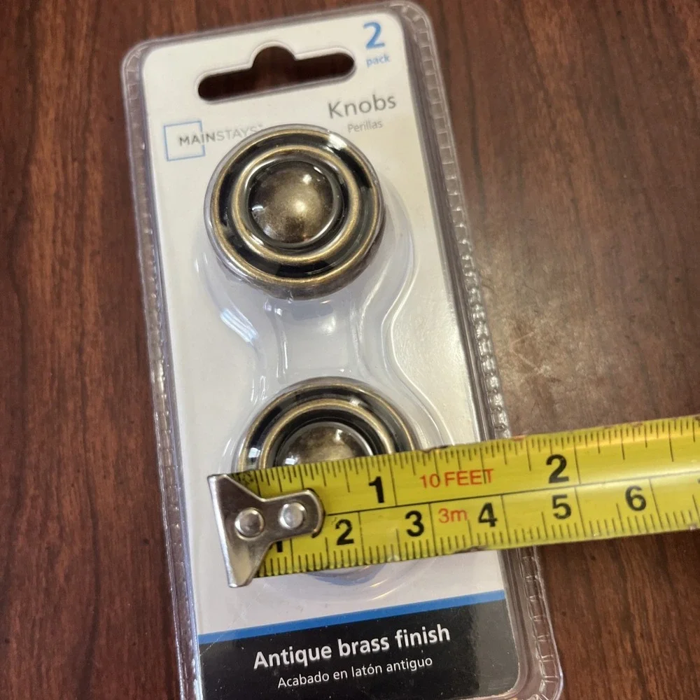 Mainstays‎ 2 Pack Knobs Antique Brass Finish